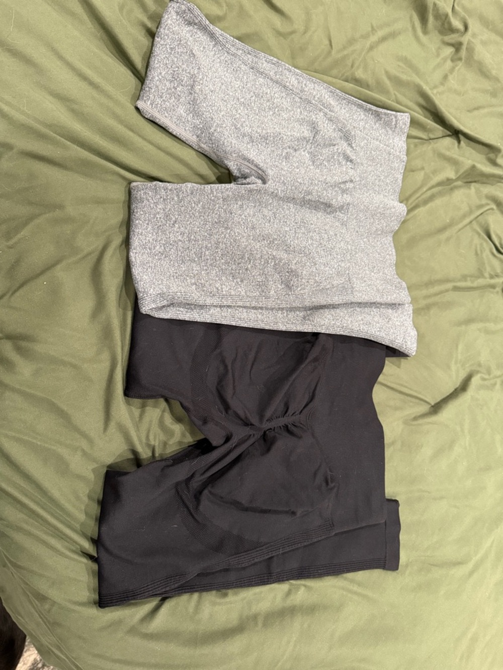 2-Pack Seamless Biker Shorts — Gray & Black